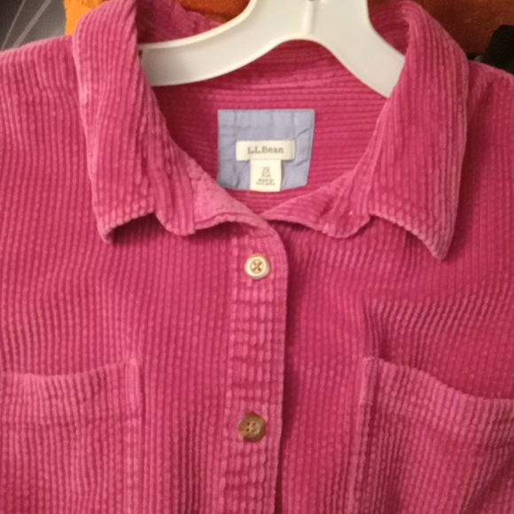 L.L. Bean 100% Cotton 2X corduroy type Shacket - Picture 5 of 5